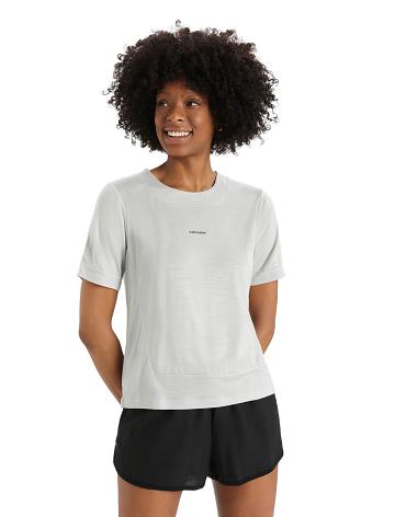 Women's Icebreaker ZoneKnit™ Merino Short Sleeve Boxy T Shirts Ether | CA 1360ILHS